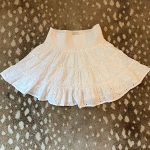 Size S American Eagle white eyelet smocked waist skirt